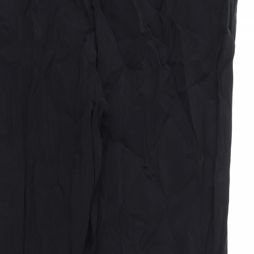 Autograph Womens Black Cupro Trousers Size 10 L23 in Regular