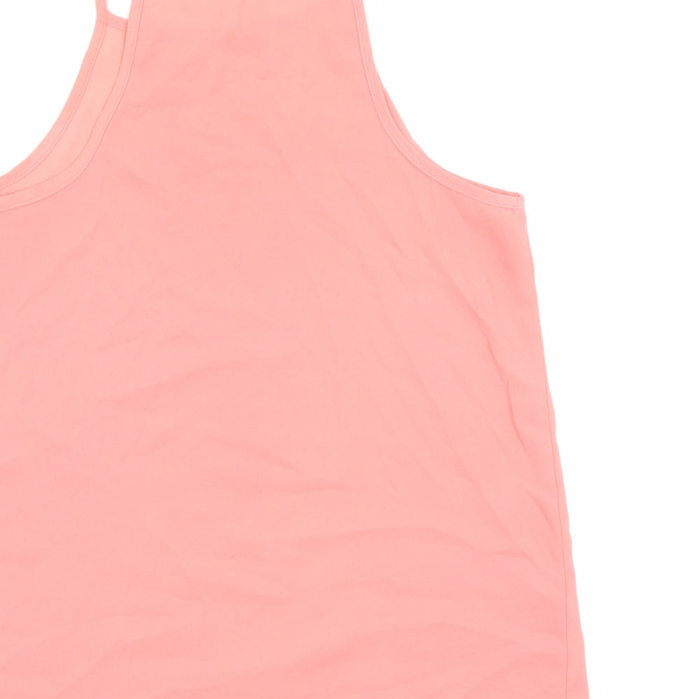 Womens UK Size 10 New Look Orange Basic Tank