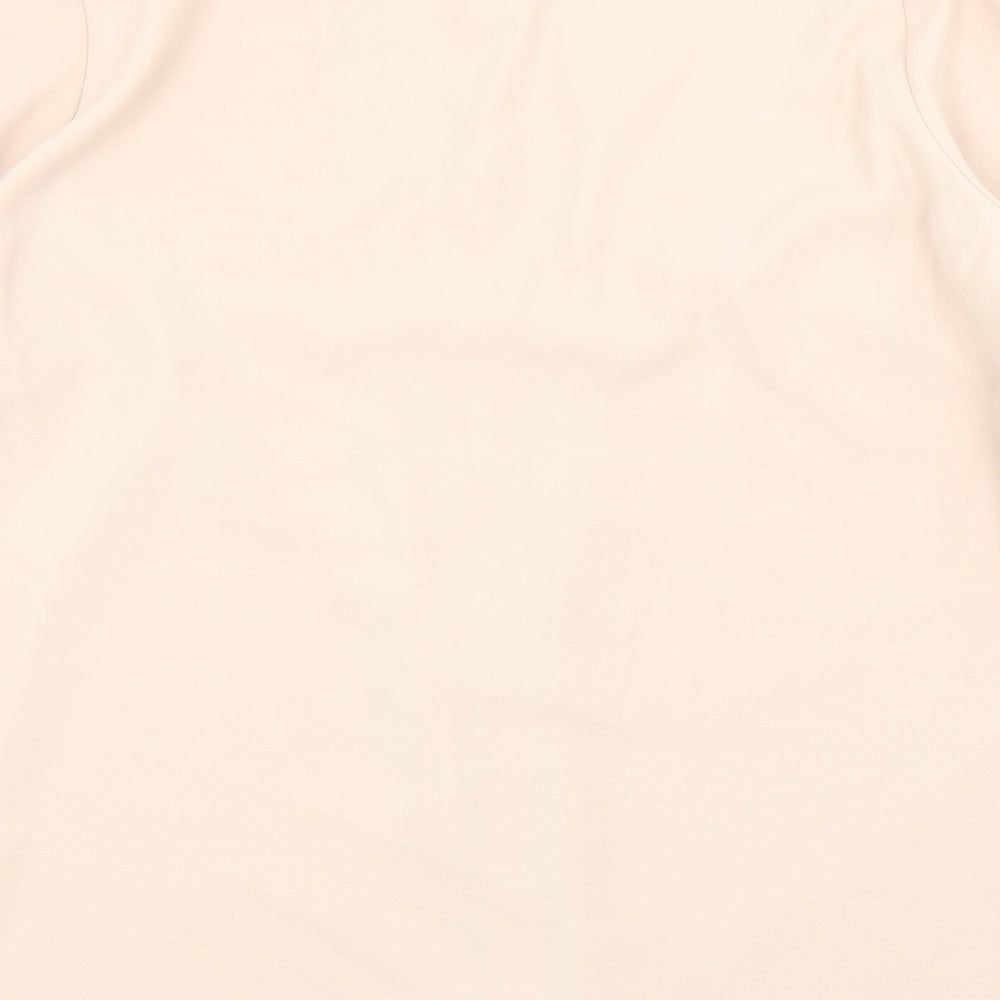 Womens UK Size 14 Classic Pink Basic Button-Up