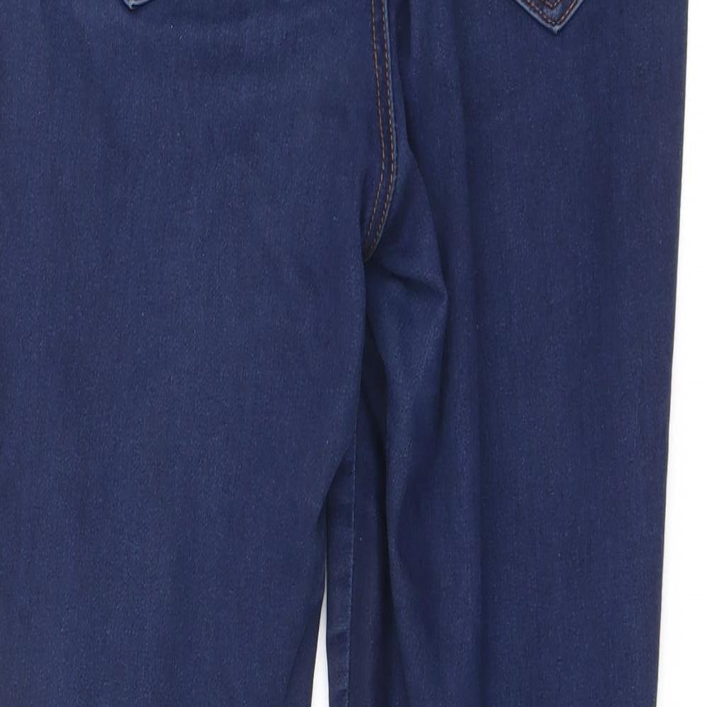 Very Womens Blue Cotton Skinny Jeans Size 12 L27 in Regular Zip