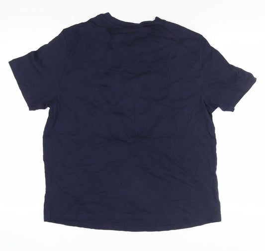 Womens UK Size 16 Marks and Spencer Blue Basic T-Shirt