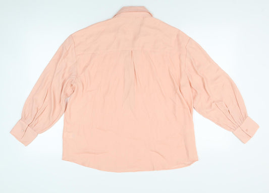 Womens UK Size 14 Marks and Spencer Pink Basic Blouse