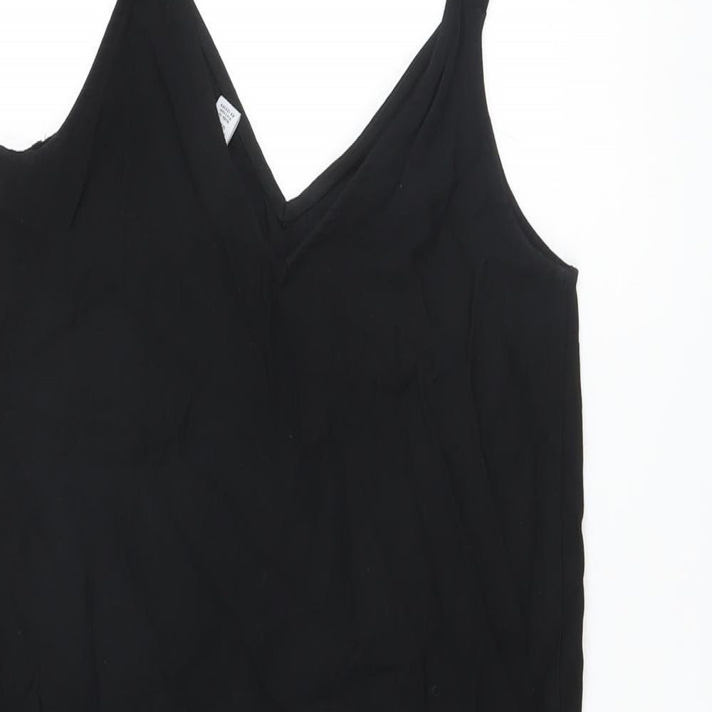 Womens UK Size 6 Topshop Black Tunic Tank