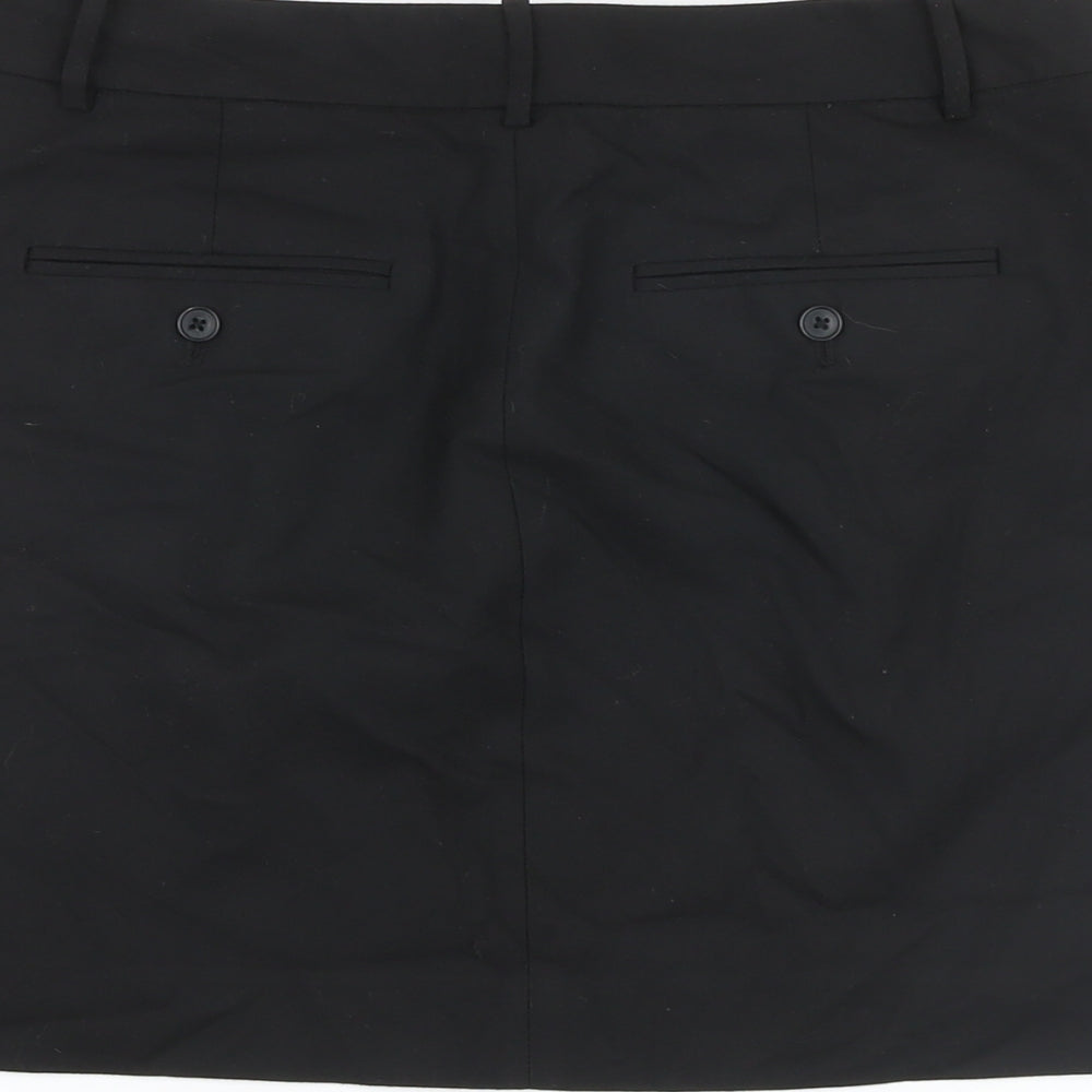 Gap Womens Black Polyester A-Line Skirt Size 12 Zip