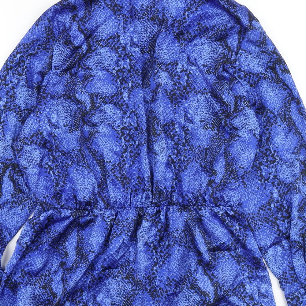 Womens UK Size 12 Marks and Spencer Blue Basic Blouse