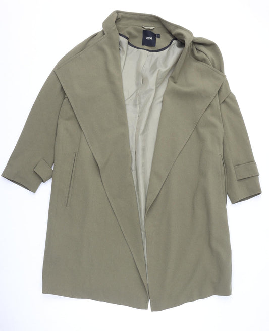 Womens UK Size 8 ASOS Green Overcoat