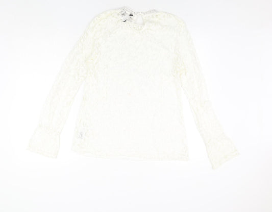 Womens UK Size 16 Lipsy Ivory Basic Blouse