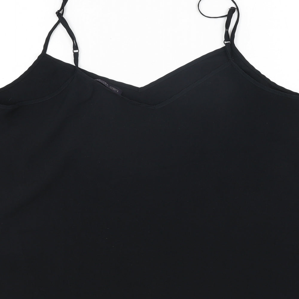Womens UK Size 14 Marks and Spencer Black Camisole Blouse