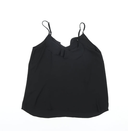 Womens UK Size 12 Wallis Black Basic Blouse