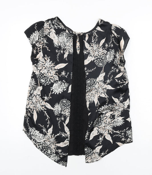 Womens UK Size 12 Dorothy Perkins Black Basic Blouse