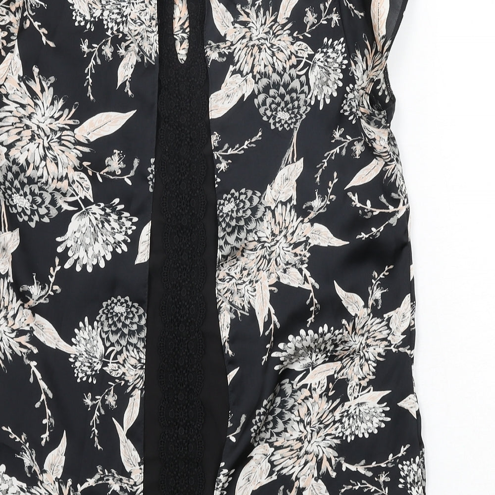 Womens UK Size 12 Dorothy Perkins Black Basic Blouse