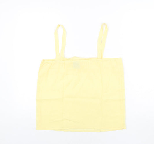 Womens UK Size 14 Classic Yellow Basic Blouse