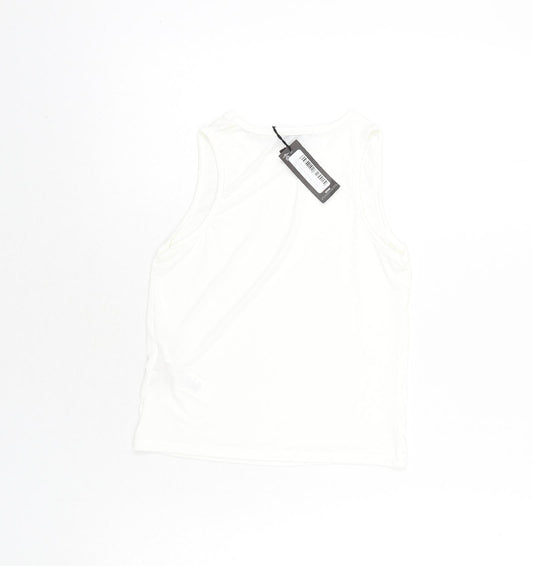 Womens UK Size 6 PRETTYLITTLETHING White Basic Tank
