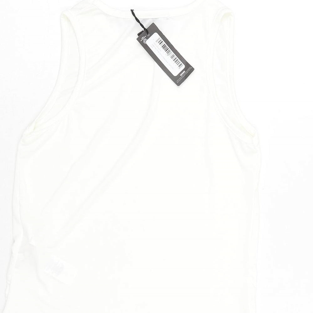Womens UK Size 6 PRETTYLITTLETHING White Basic Tank