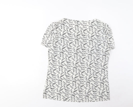 Womens UK Size 8 Marks and Spencer White Basic T-Shirt