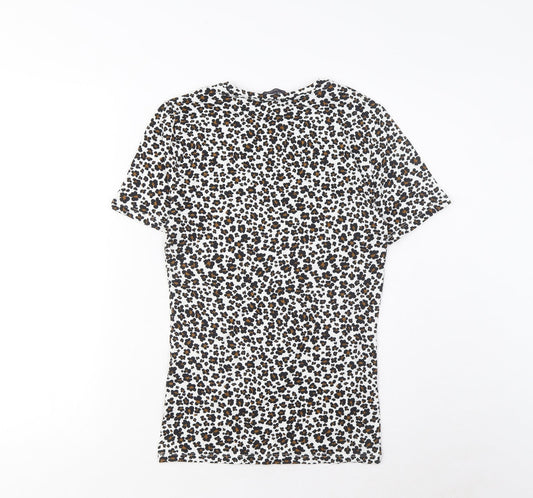 Womens UK Size 6 Marks and Spencer Brown Basic T-Shirt