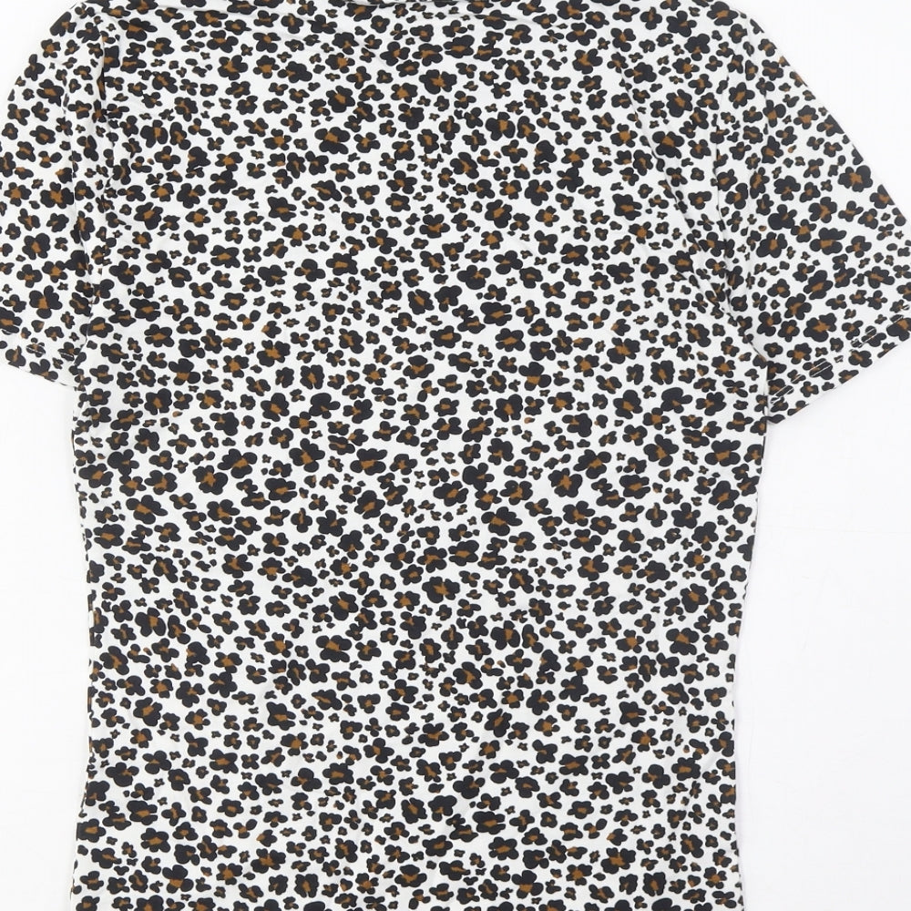 Womens UK Size 6 Marks and Spencer Brown Basic T-Shirt