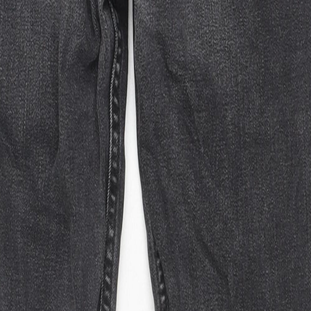 Mango Womens Grey Cotton Skinny Jeans Size 8 L24 in Regular Zip