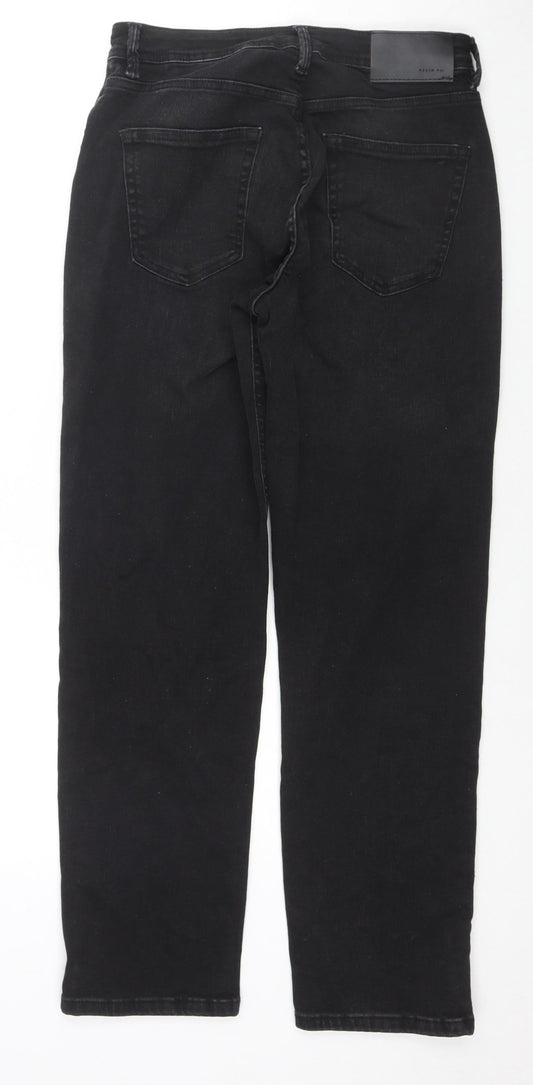 Denim & Co. Mens Blue Cotton Straight Jeans Size 30 in L30 in Regular Zip