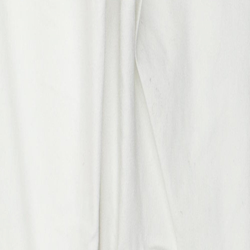 Cotton On Womens White Cotton Skinny Jeans Size 12 L27 in Regular Zip