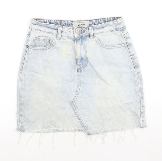 Womens UK Size 8 New Look A-Line Denim Skirt
