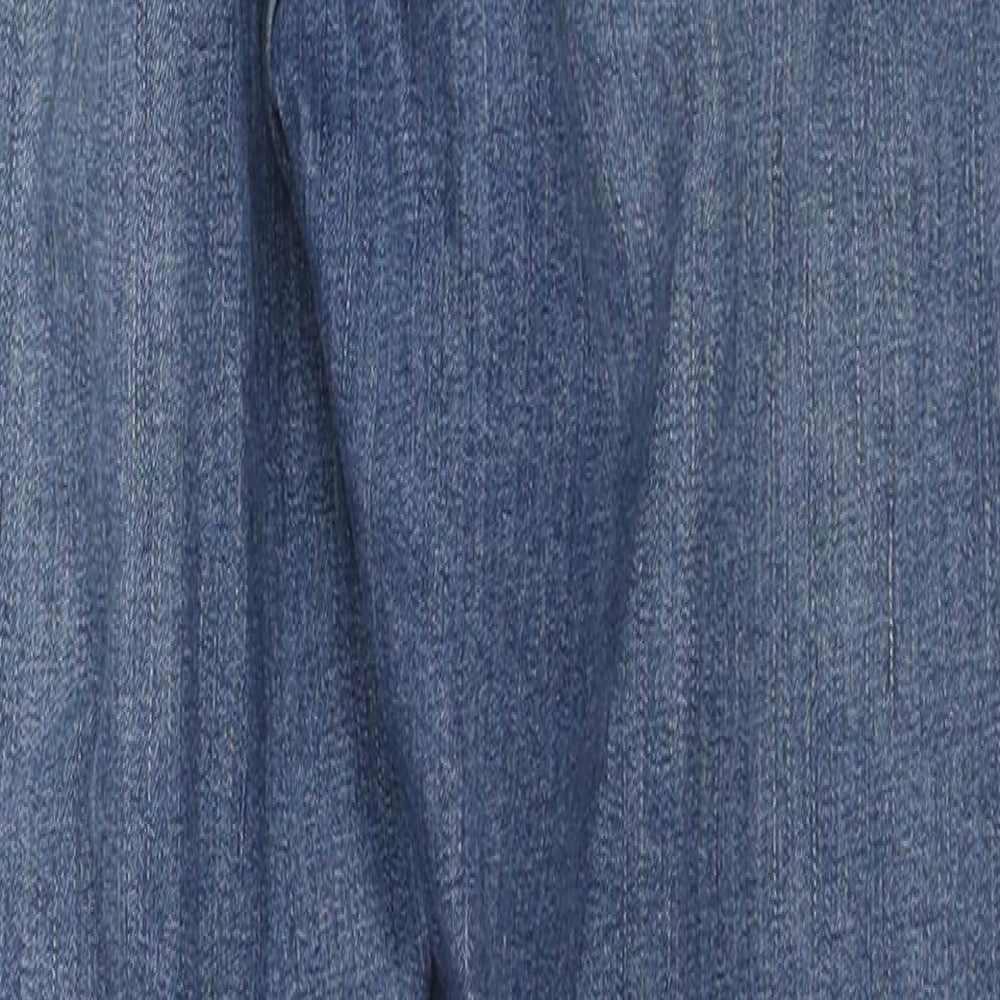 Topshop Womens Blue Cotton Skinny Jeans Size 28 L30 in Regular Zip