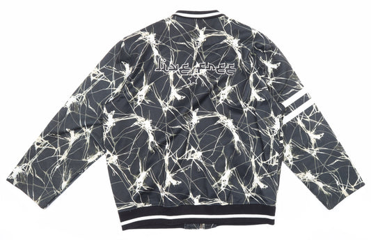 Ascend Mens Black Bomber Jacket Jacket Size 2XL Zip - Fusion