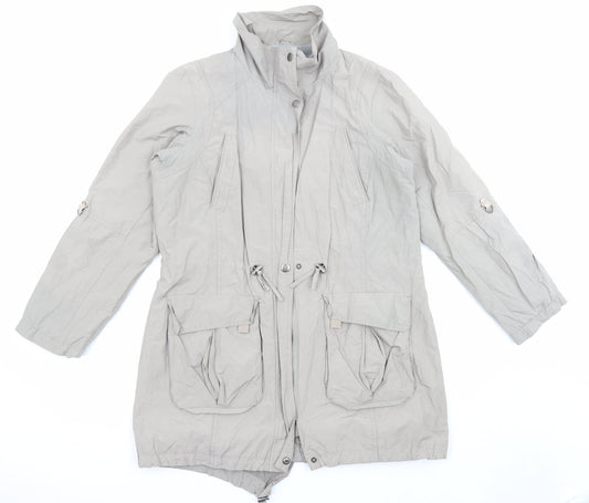 Womens UK Size 14 Indigo Grey Anorak Coat