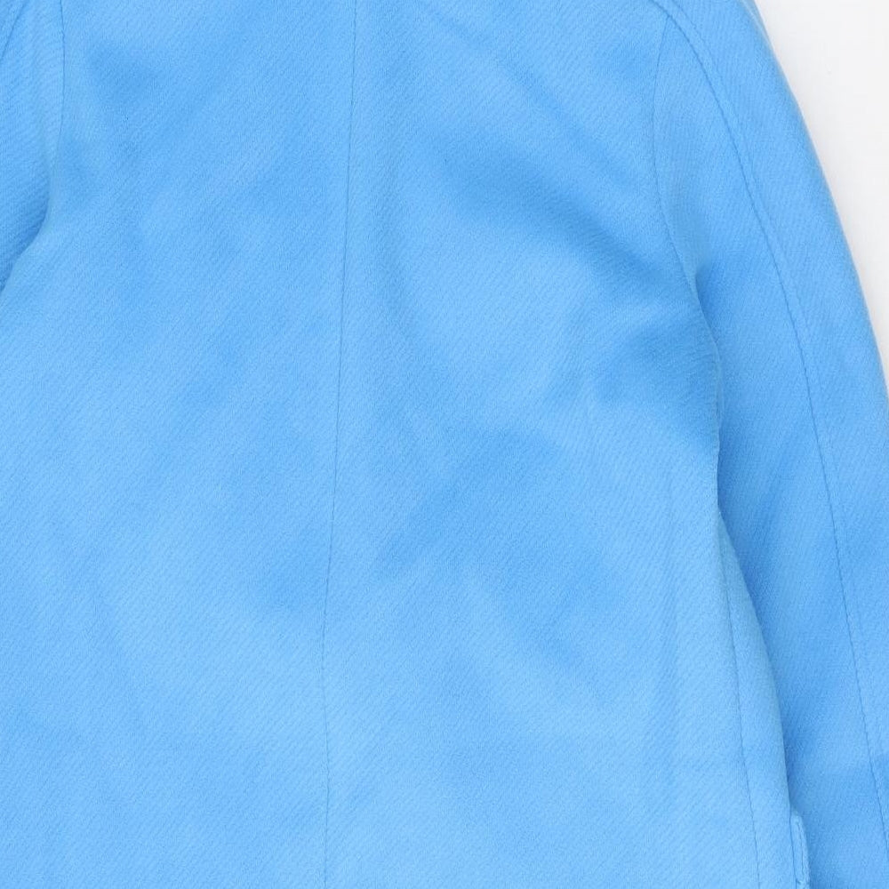 Womens UK Size 10 Marks and Spencer Blue Overcoat