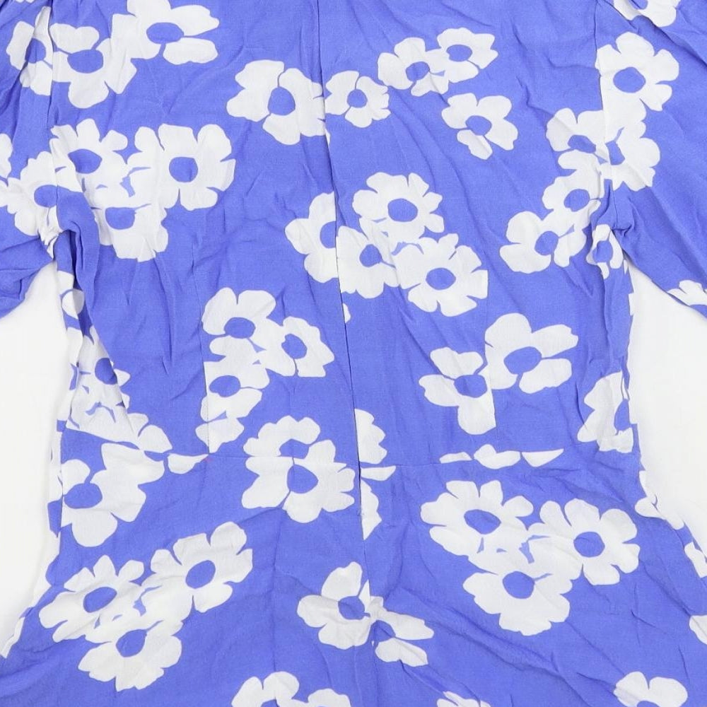 Womens UK Size 6 Marks and Spencer Blue Basic Blouse