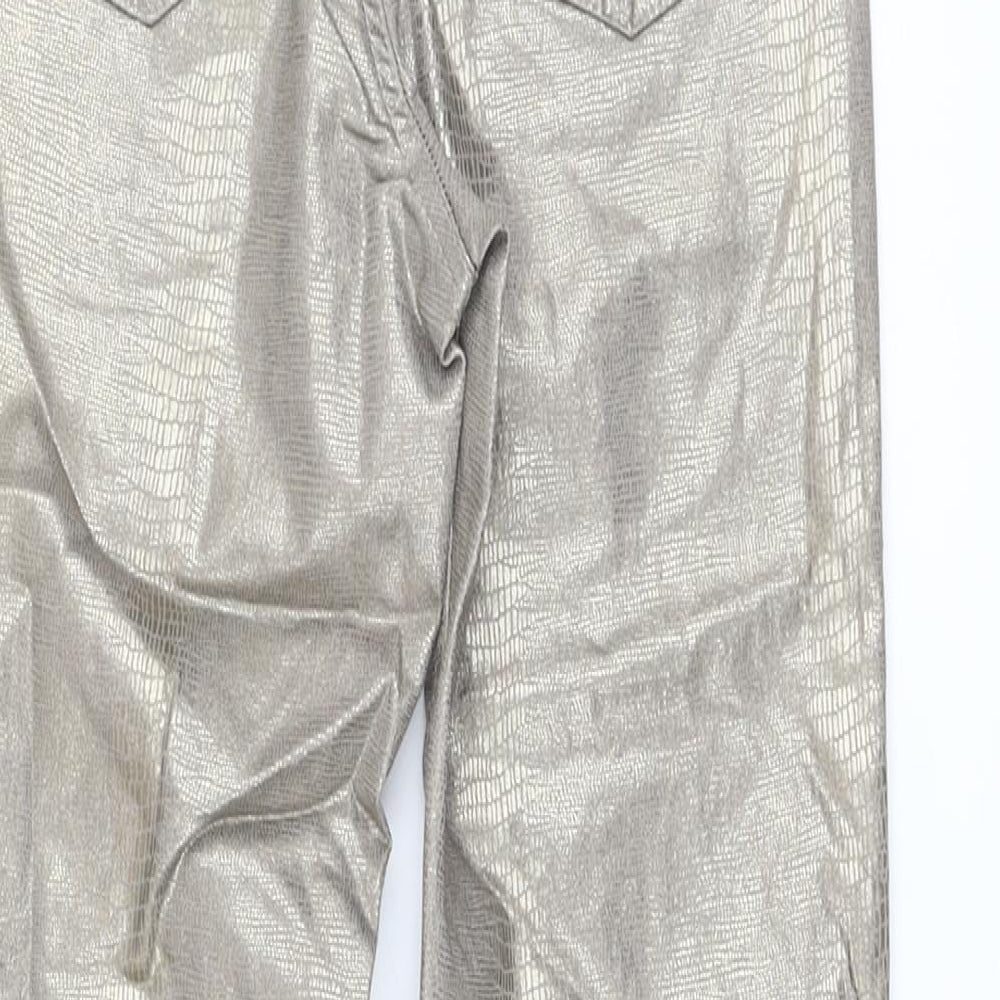 Womens UK Size 6 Marks and Spencer Regular Fit Jegging Gold Trousers