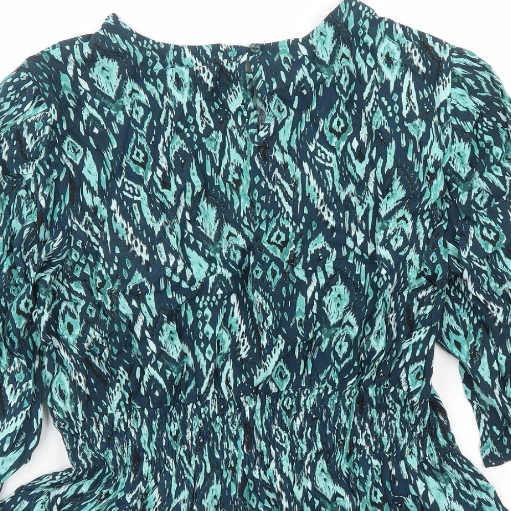 Womens UK Size 18 dusk Green Basic Blouse