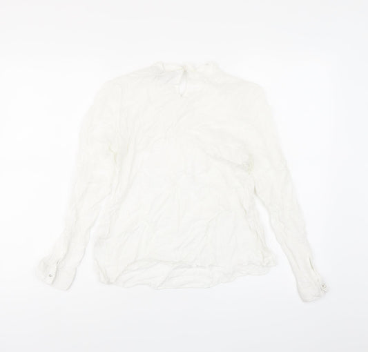 Womens UK Size M Zara White Basic Blouse