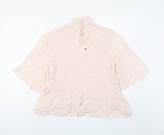 Womens UK Size M VILA Pink Basic Blouse