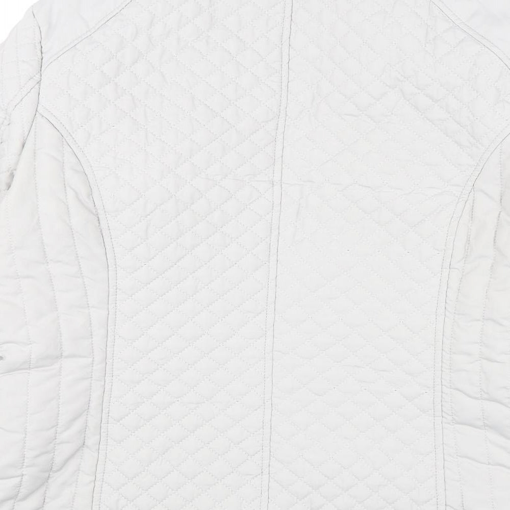 Autonomy Womens Grey Quilted Coat Size 14 Zip