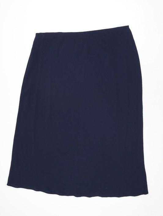 Ann Harvey Womens Blue Polyester Maxi Skirt Size 41 in