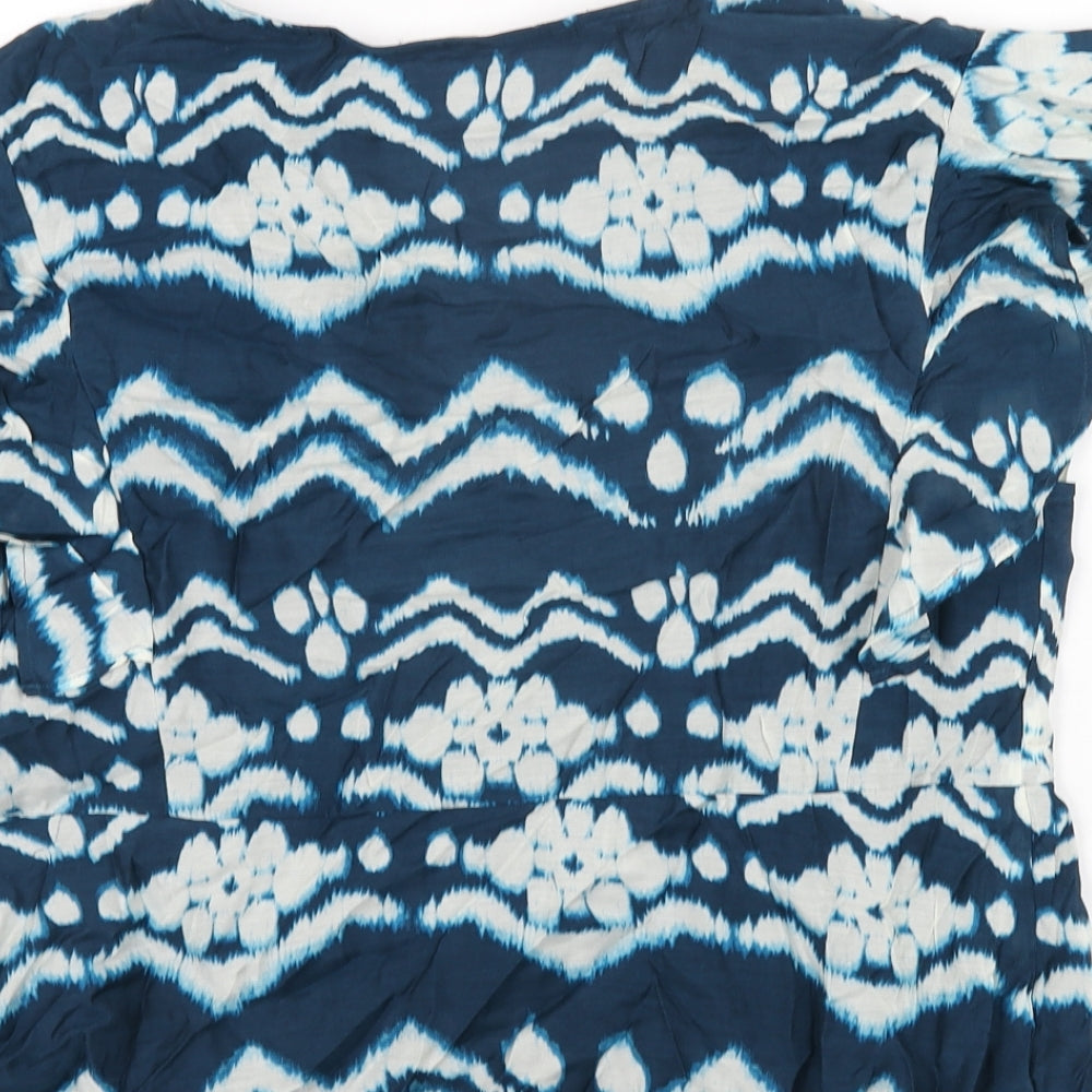 Womens UK Size 12 Per Una Blue Basic Blouse