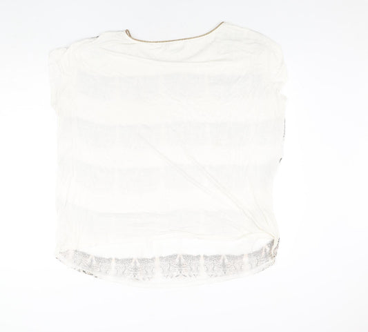 Womens UK Size XL Wallis Ivory Basic Blouse