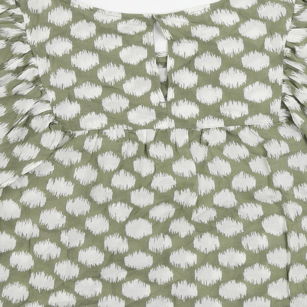 Womens UK Size 6 Marks and Spencer Green Basic Blouse