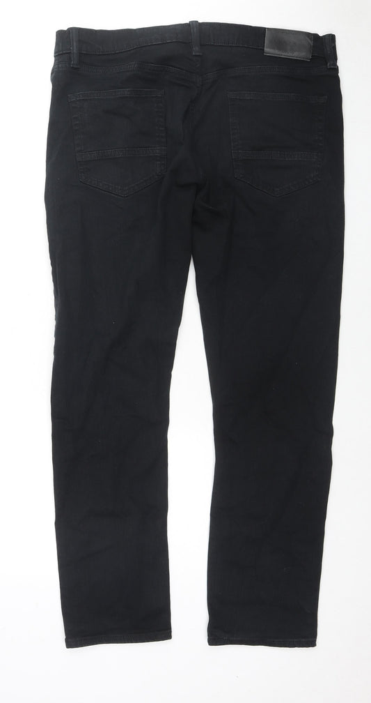 Womens UK Size 36 in Marks and Spencer Regular Fit Straight Black Jeans