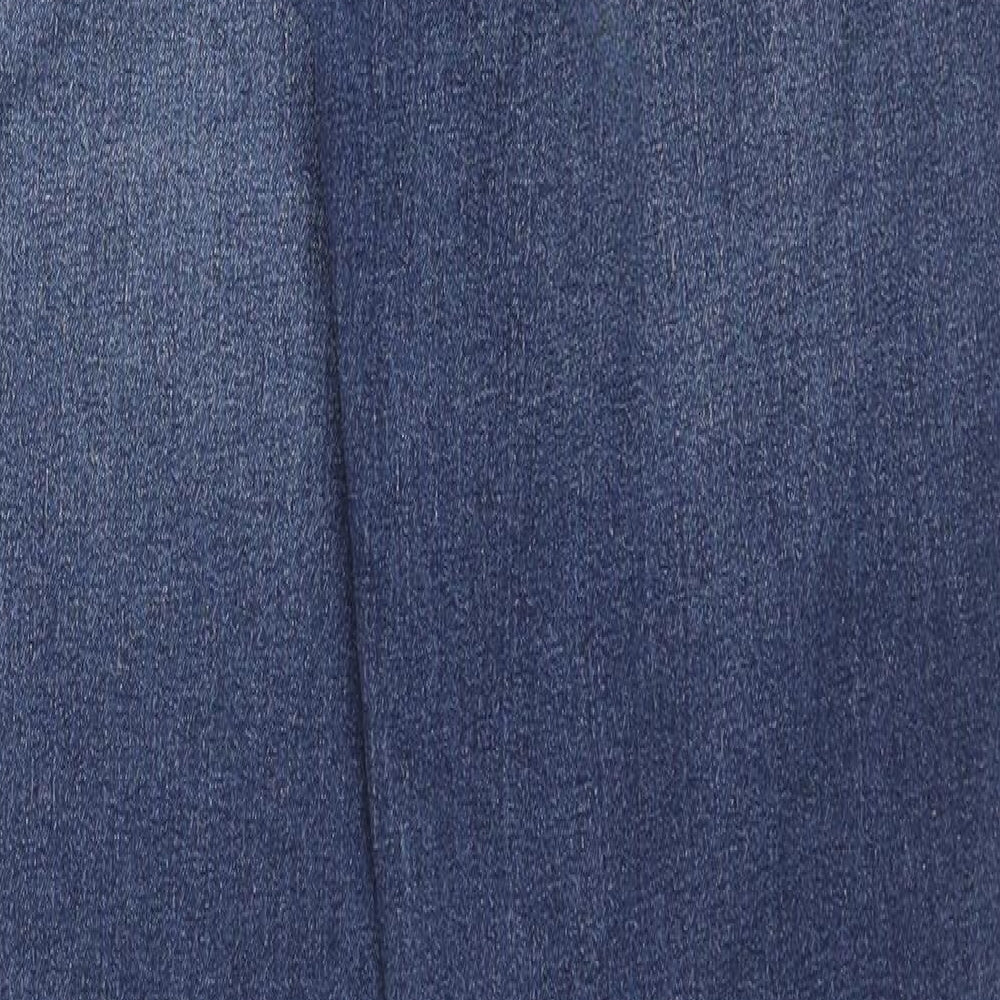 NEXT Womens Blue Cotton Straight Jeans Size 30 L32 in Regular Zip