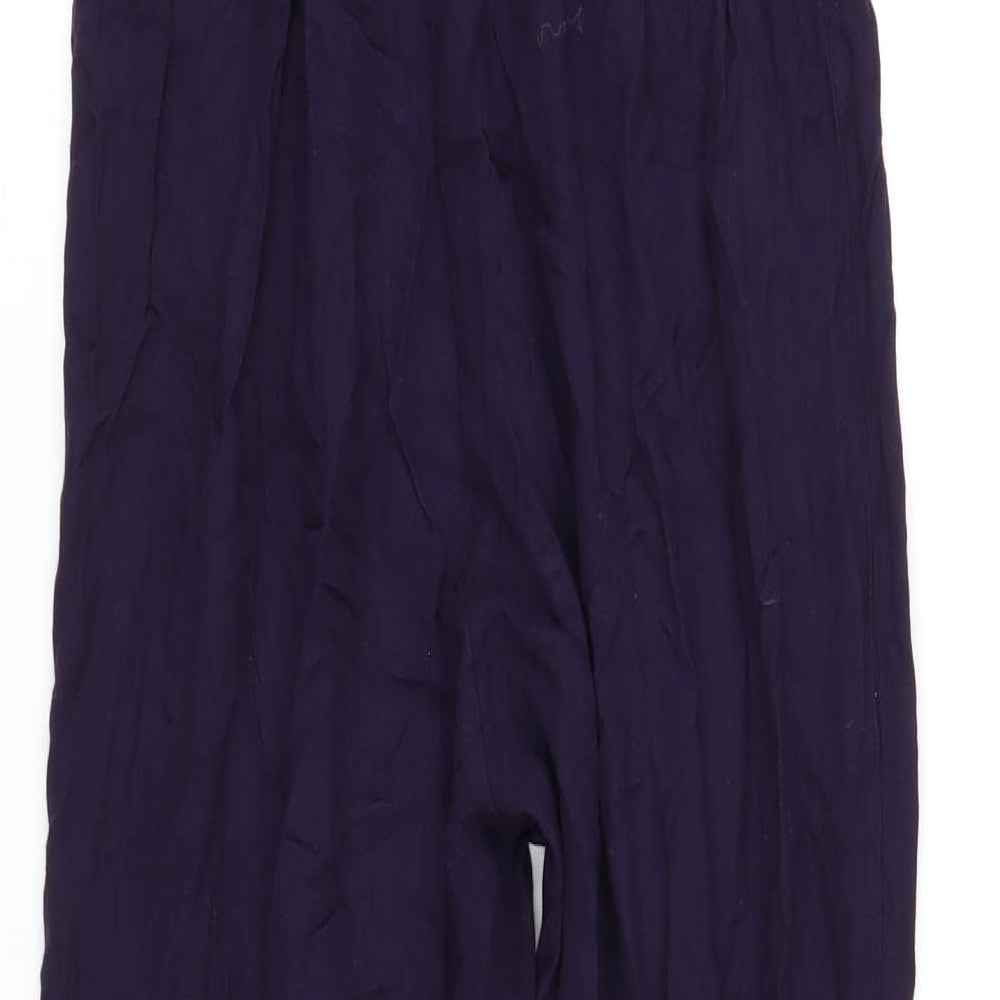 NEXT Womens Purple Vinyl Jumpsuit One-Piece Size 6 L29 in Pullover