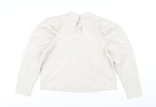 Womens UK Size L H&M Beige Basic T-Shirt
