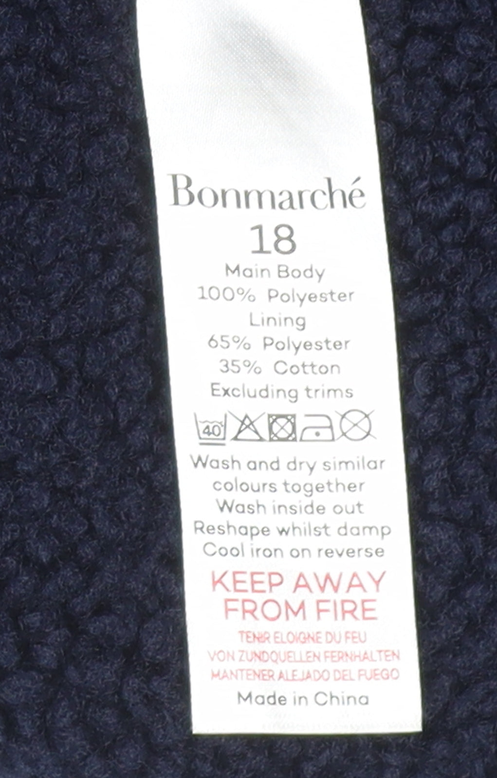 Womens UK Size 18 Bonmarché Blue Basic Jacket