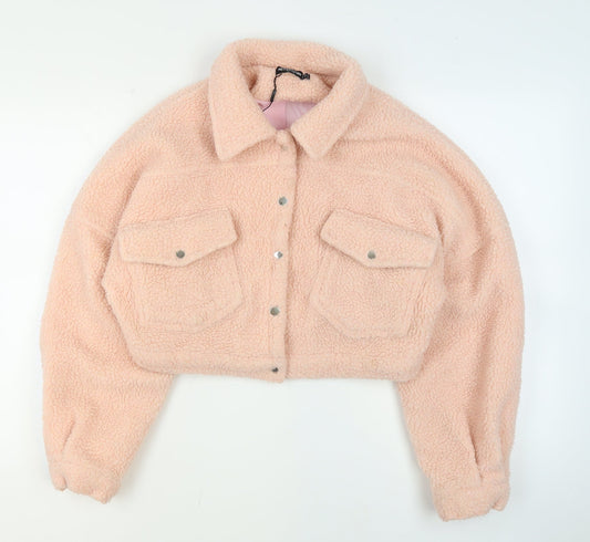 Womens UK Size 12 PRETTYLITTLETHING Pink Basic Jacket