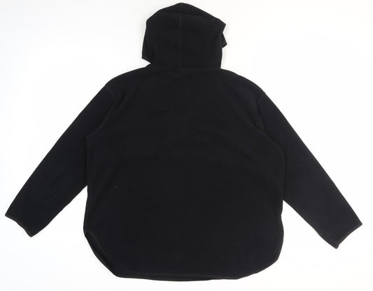 H&M Unisex Black Pullover Hoodie, Size L, Polyester