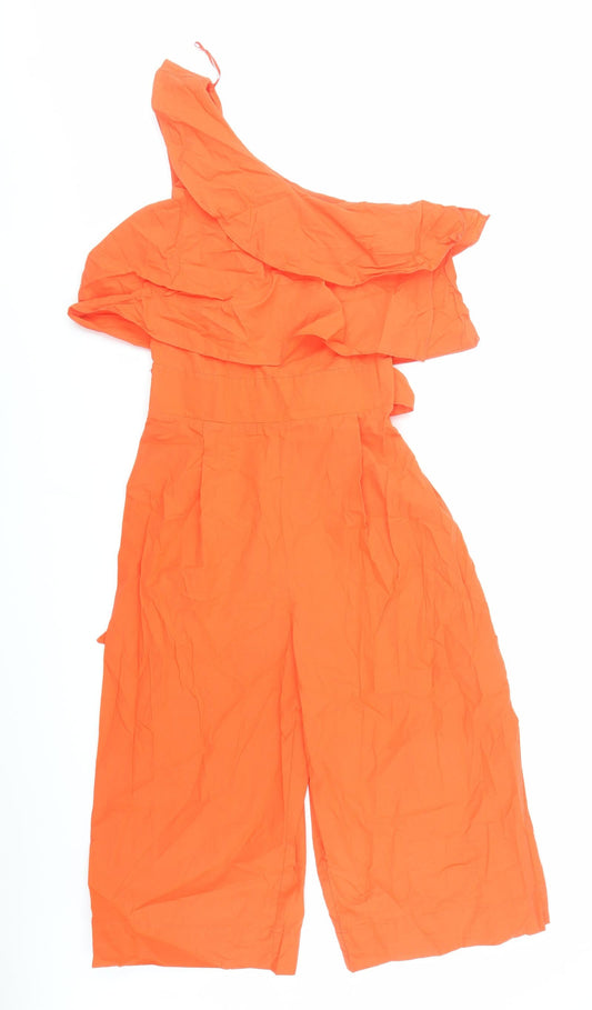 Womens UK Size M Zara One-Piece Orange Jumpsuit