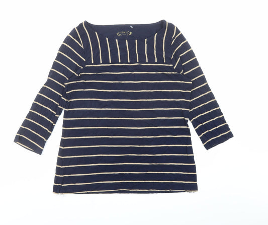 Womens UK Size 14 DASH Blue Basic T-Shirt
