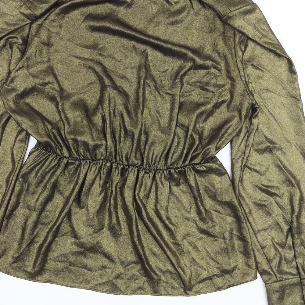 Womens UK Size 6 Marks and Spencer Gold Basic Blouse
