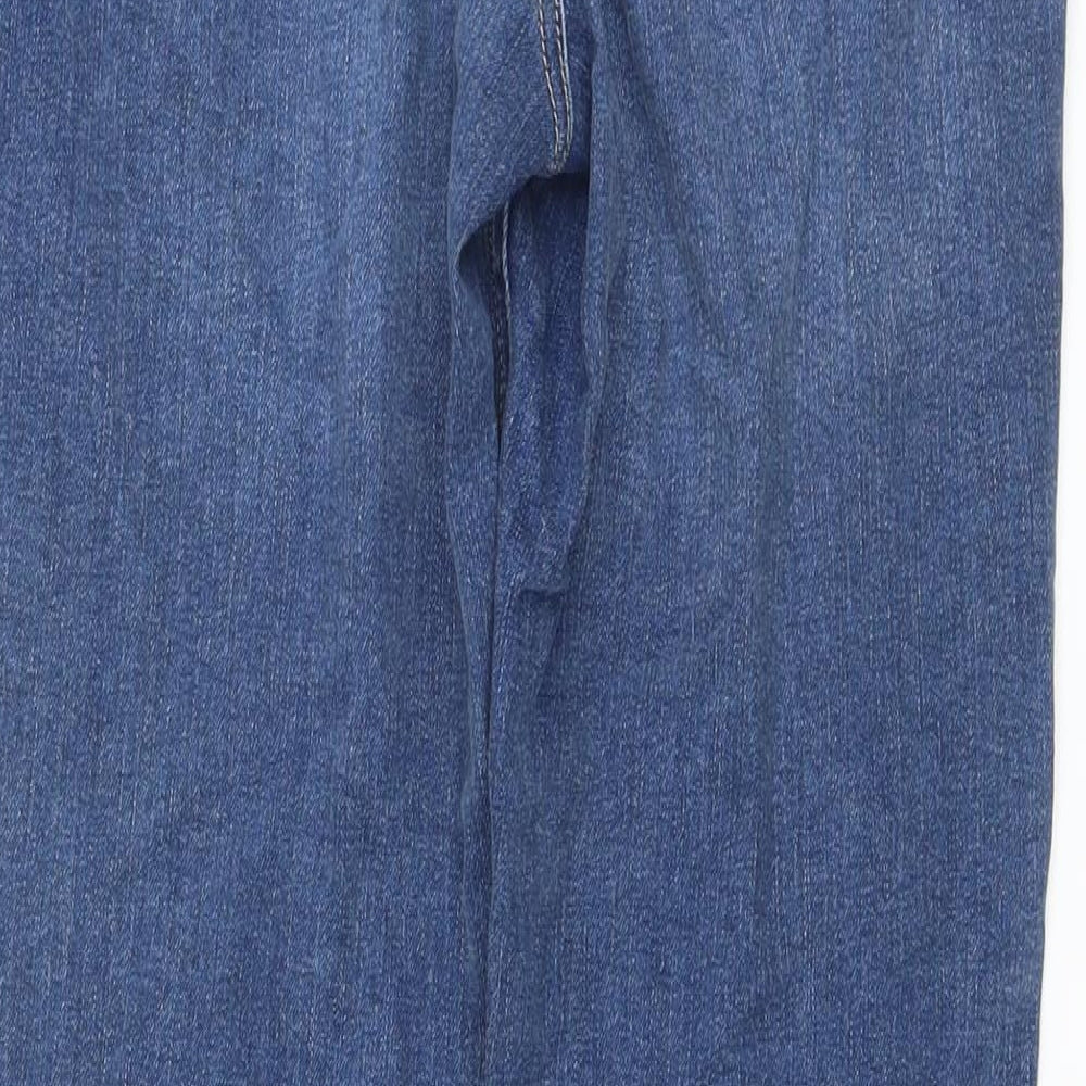 Per Una Womens Black Cotton Tapered Jeans Size 30 in L29 in Regular Button